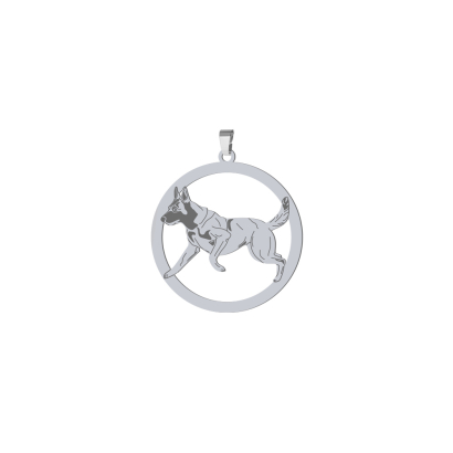 Silver Malinois pendant, FREE ENGRAVING - MEJK Jewellery