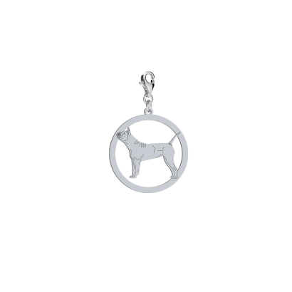 Charms z psem grawerem Chongqing Dog srebro - MEJK Jewellery