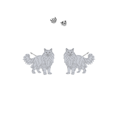 Kolczyki z kotem Aphrodite Cat srebro - MEJK Jewellery