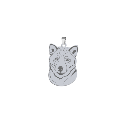 Silver Shiba-inu pendant, FREE ENGRAVING - MEJK Jewellery