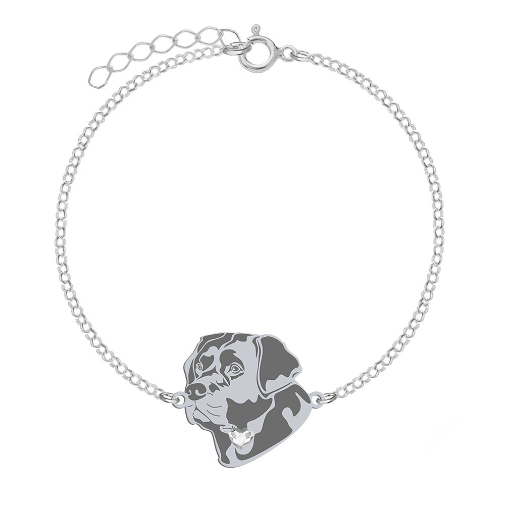 Silver Labrador Retriever engraved bracelet - MEJK Jewellery