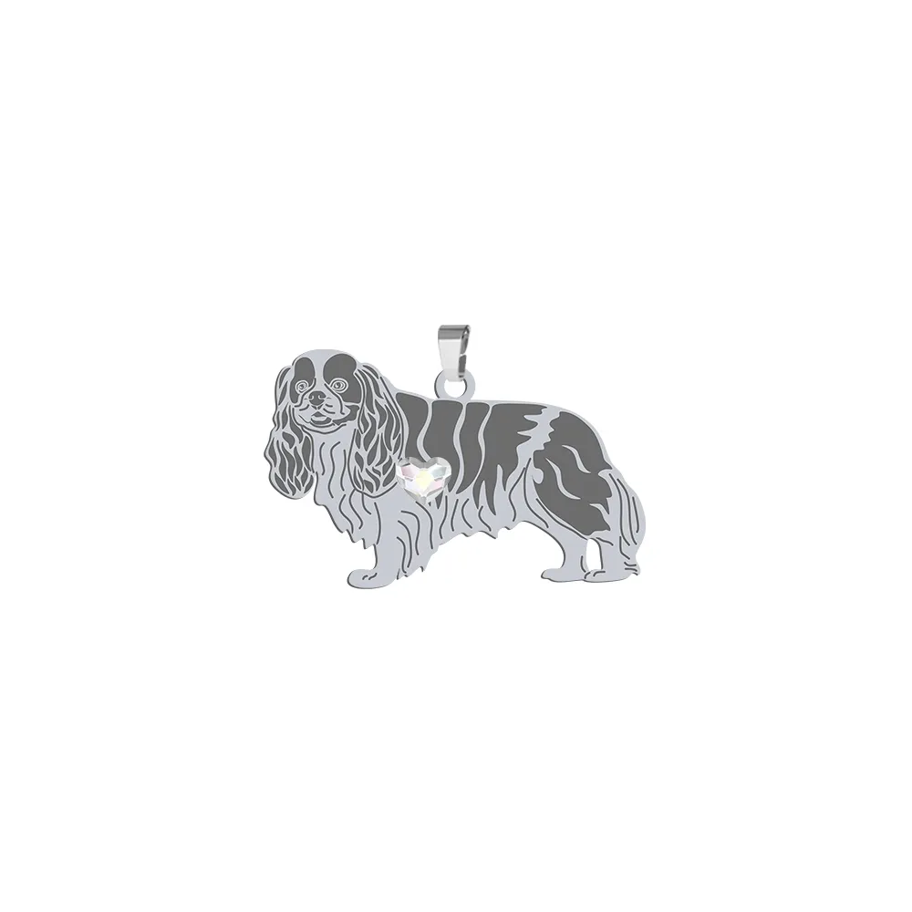 Zawieszka z psem Cavalier King Charles Spaniel srebro GRAWER GRATIS - MEJK Jewellery