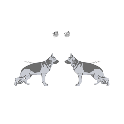 Silver German Shepherd earrings - MEJK Jewellery