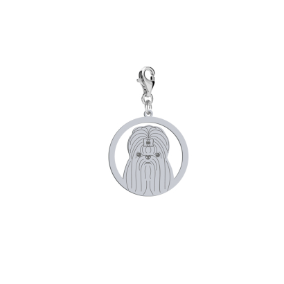 Silver Shih tzu charms, FREE ENGRAVING - MEJK Jewellery