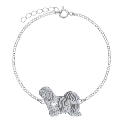 Bransoletka z psem Tibetan Terrier srebro GRAWER GRATIS - MEJK Jewellery