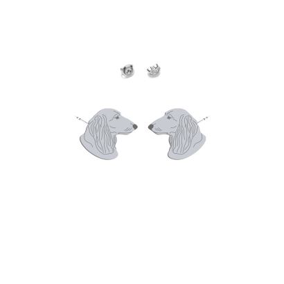 Silver Long-haired dachshund earrings - MEJK Jewellery