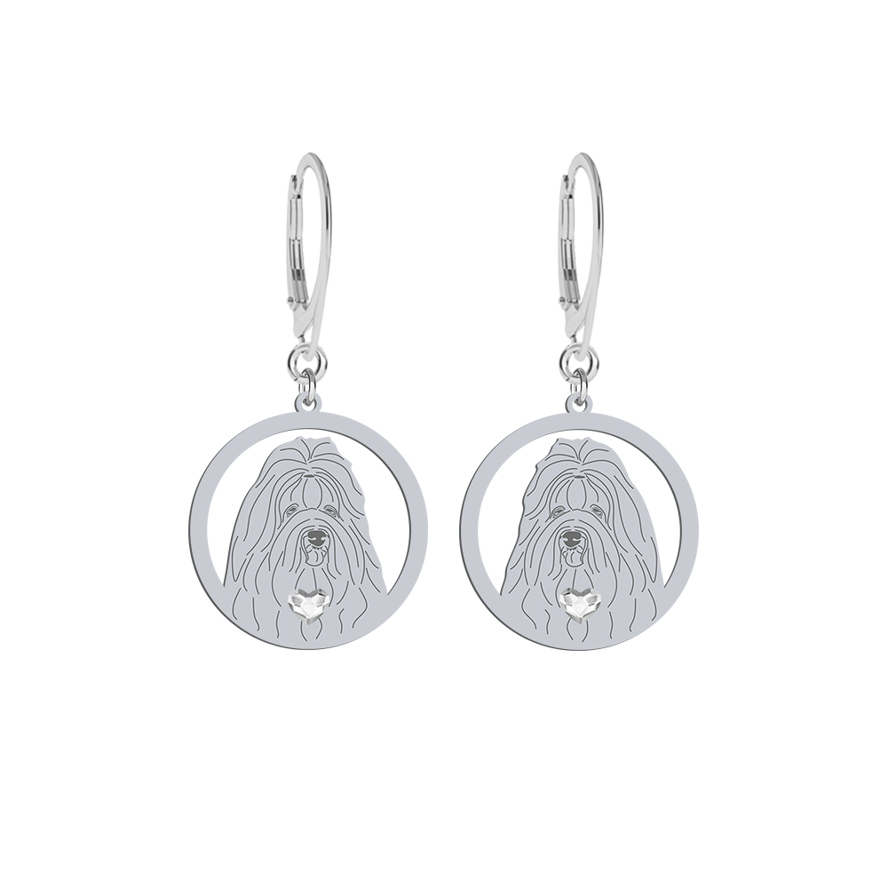 Silver Coton de Tulear earrings, FREE ENGRAVING - MEJK Jewellery