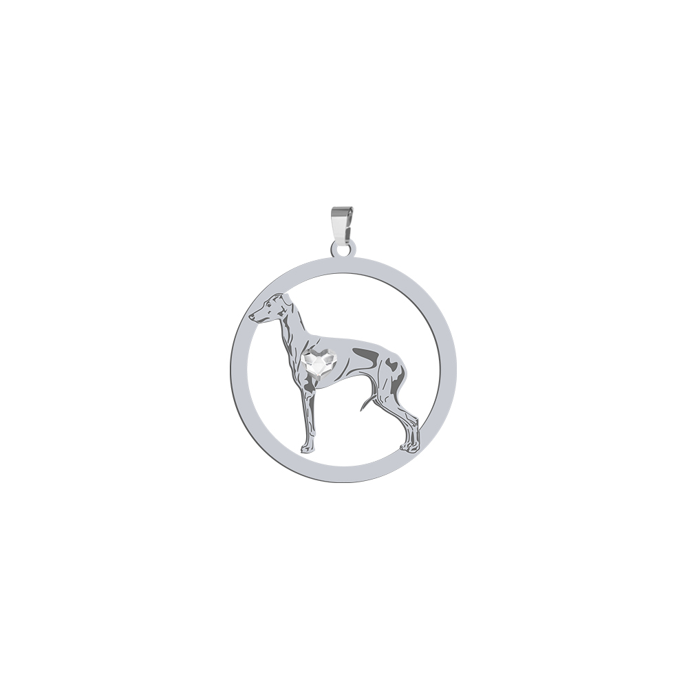 Zawieszka z psem Italian Sighthound srebro GRAWER GRATIS - MEJK Jewellery