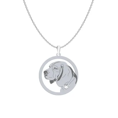 Naszyjnik z psem grawerem Beagle srebro - MEJK Jewellery
