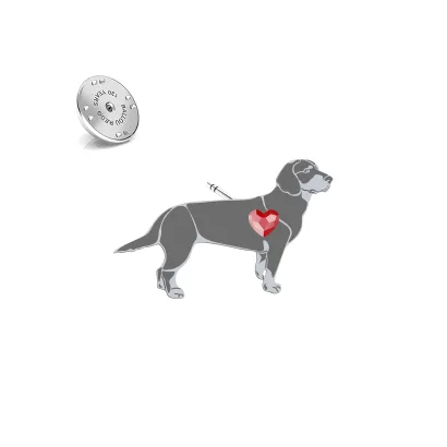 Wpinka z psem Alpejski Gończy Krótkonożny srebro - MEJK Jewellery