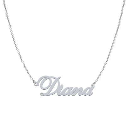 DIANA  necklace in rhodium-plated or gold-plated silver