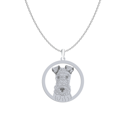 Naszyjnik z psem Fox Terrier Wire srebro GRAWER GRATIS - MEJK Jewellery