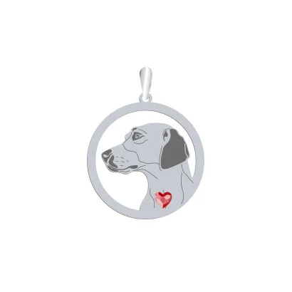 Zawieszka z psem grawerem sercem Beagle Harrier srebro - MEJK Jewellery