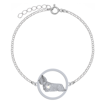 Bransoletka z psem Skye Terrier srebro GRAWER GRATIS - MEJK Jewellery