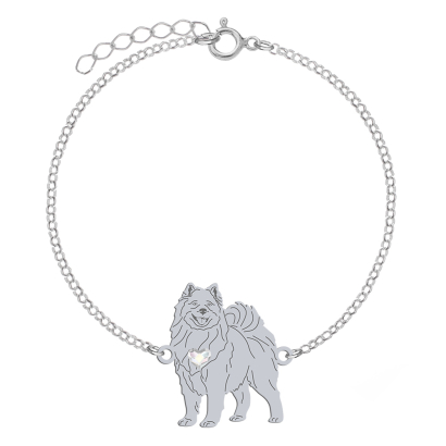 Silver Samoyed bracelet, FREE ENGRAVING - MEJK Jewellery