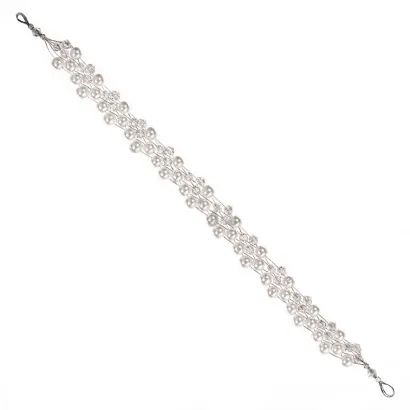 Opaska Biżuteria Ślubna kryształy perły