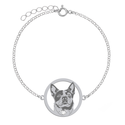 Silver Australian Cattle Dog engraved bracelet - MEJK Jewellery