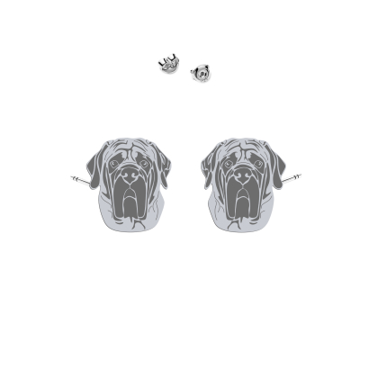 Kolczyki z psem Mastifem Angielskim srebro - MEJK Jewellery