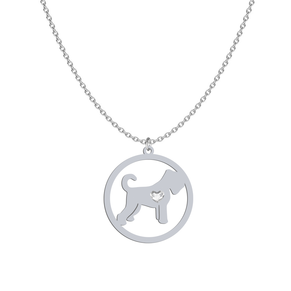 Silver Black Russian Terrier necklace, FREE ENGRAVING - MEJK Jewellery