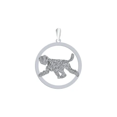Zawieszka z psem Black Russian Terrier srebro GRAWER GRATIS - MEJK Jewellery