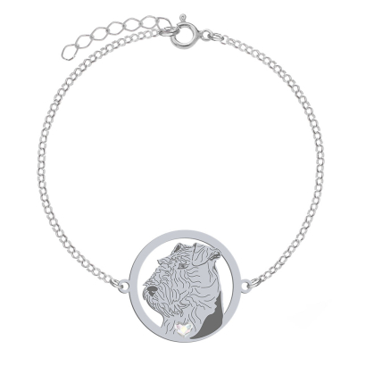 Bransoletka z sercem psem Terier Walijski srebro GRAWER GRATIS - MEJK Jewellery