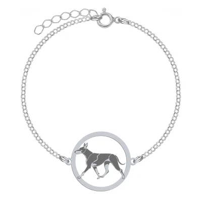 Bransoletka z psem English Toy Terrier srebro GRAWER GRATIS - MEJK Jewellery