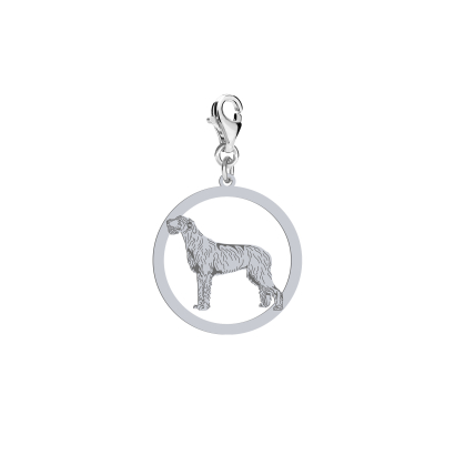 Silver  Irish Wolfhound  engraved charms - MEJK Jewellery