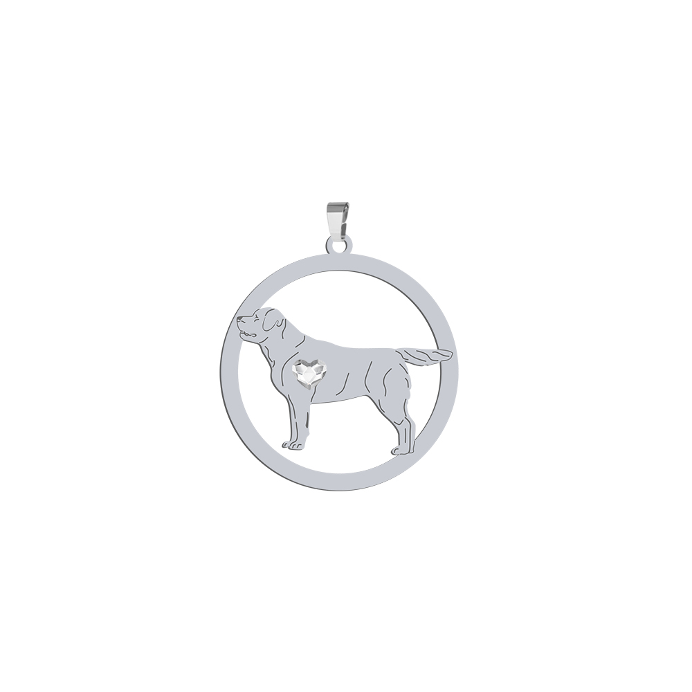 Silver Labrador Retriever engraved pendant - MEJK Jewellery