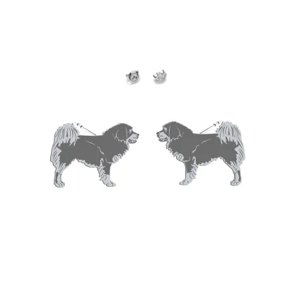 Kolczyki z psem Mastifem Tybetańskim srebro - MEJK Jewellery