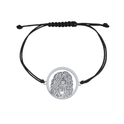 Silver Puli string bracelet, FREE ENGRAVING - MEJK Jewellery
