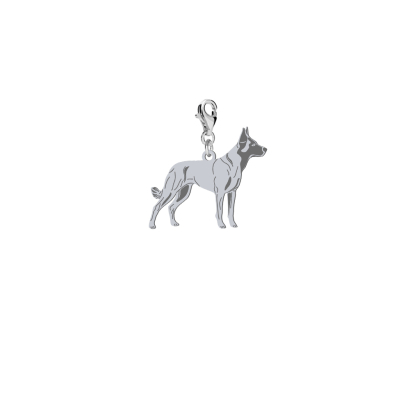 Charms z psem Malinois srebro GRAWER GRATIS - MEJK Jewellery