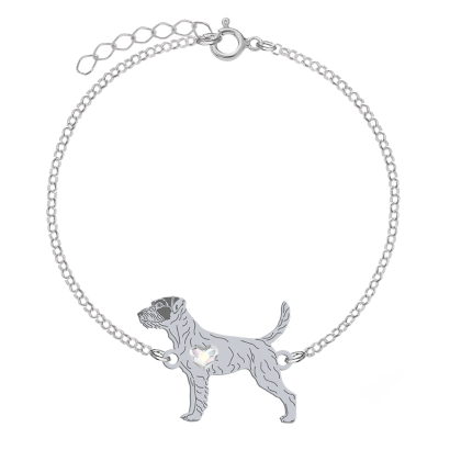 Bransoletka z sercem psem Parson Russell Terrier srebro GRAWER GRATIS - MEJK Jewellery