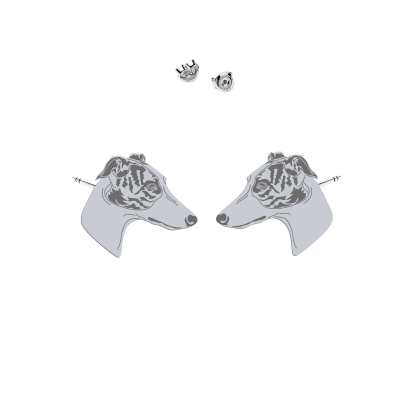 Kolczyki z psem Greyhound srebro - MEJK Jewellery