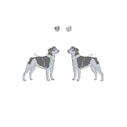 Kolczyki z psem Brazilian Terrier srebro - MEJK Jewellery