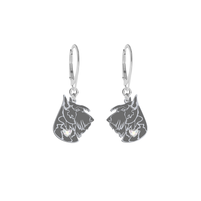 Silver Scottish Terrier engraved earrings - MEJK Jewellery