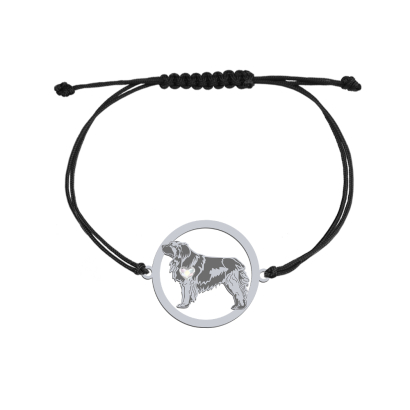 Silver Leonberger string bracelet, FREE ENGRAVING - MEJK Jewellery