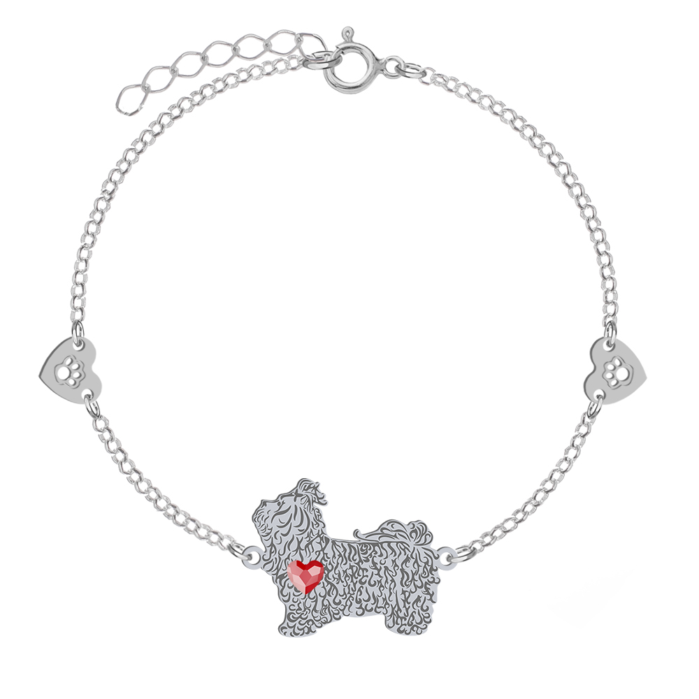 Silver Russian Tsvetnaya Bolonka bracelet, FREE ENGRAVING - MEJK Jewelery