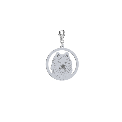 Charms z psem Samoyed srebro GRAWER GRATIS - MEJK Jewellery