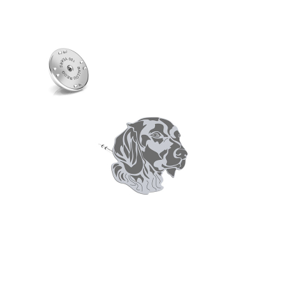 Silver Small Münsterländer pin - MEJK Jewellery