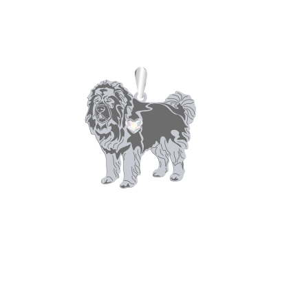 Zawieszka z psem Caucasian Shepherd Dog srebro GRAWER GRATIS - MEJK Jewellery