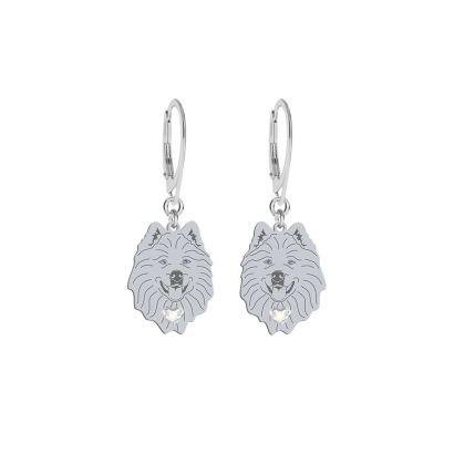 Silver Samoyed earrings, FREE ENGRAVING - MEJK Jewellery