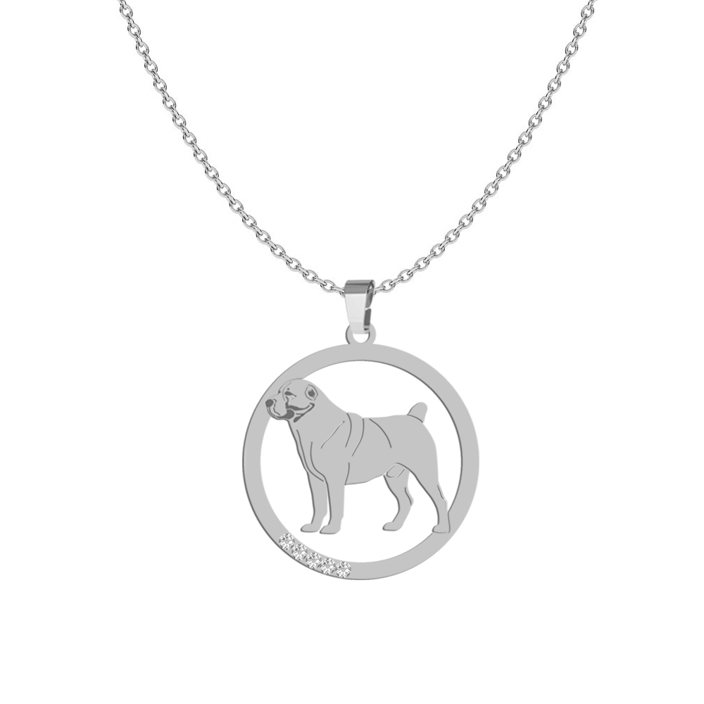 Naszyjnik z psem Owczarkiem Środkowoazjatyckim srebro GRAWER GRATIS - MEJK Jewellery
