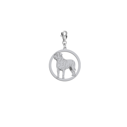 Silver Dog de Bordeaux charms, FREE ENGRAVING - MEJK Jewellery