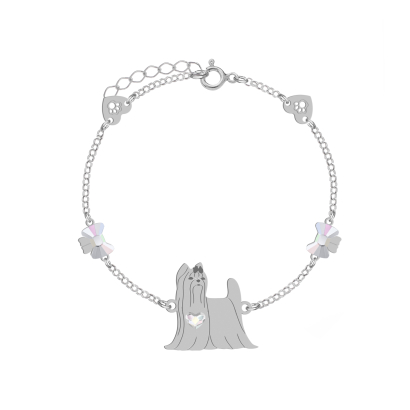 Silver Yorkshire Terrier engraved bracelet - MEJK Jewellery