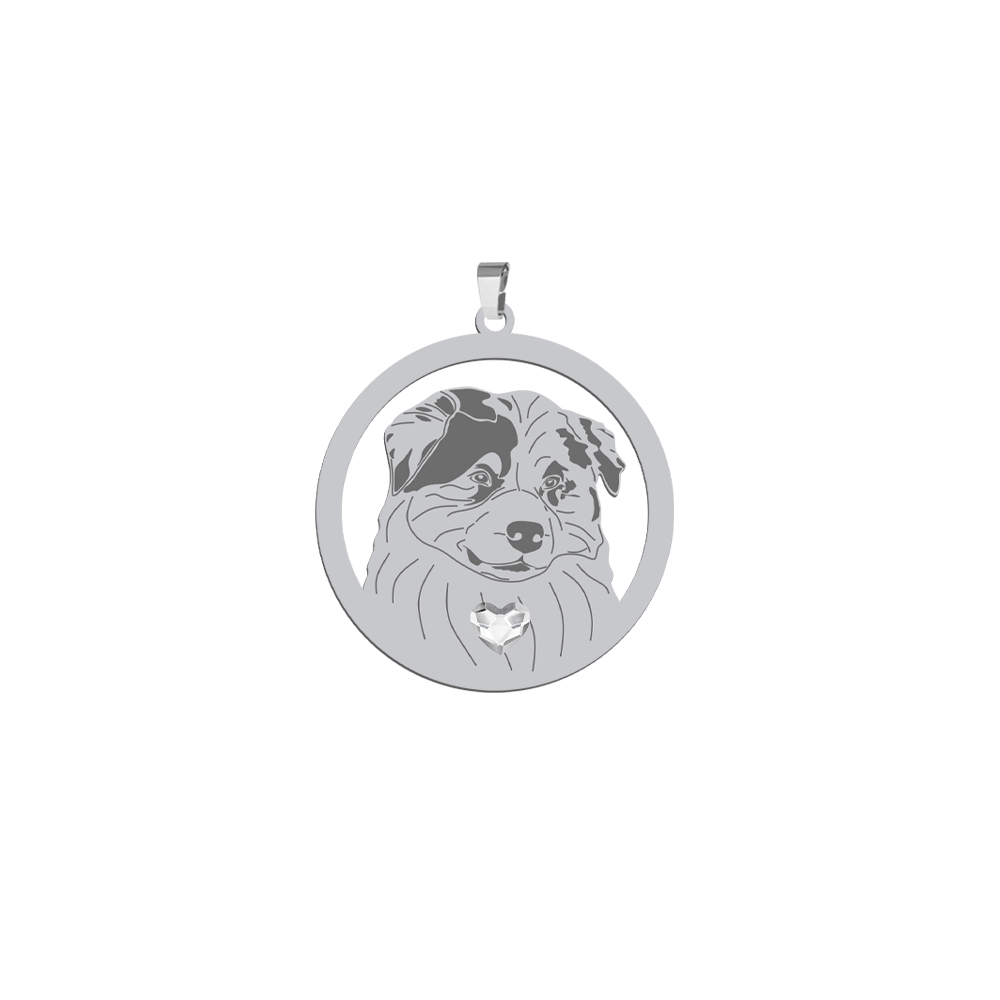 Silver Aussie pendant, FREE ENGRAVING - MEJK Jewellery