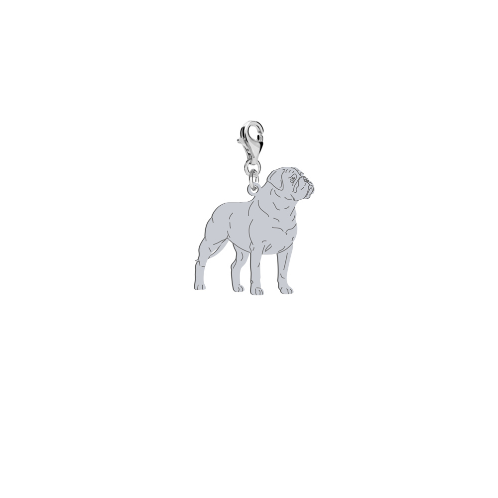 Silver Bullmastiff engraved charms - MEJK Jewellery