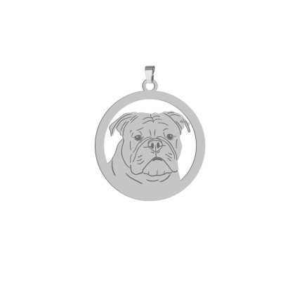 Zawieszka z psem Continental Bulldog srebro GRAWER GRATIS - MEJK Jewellery