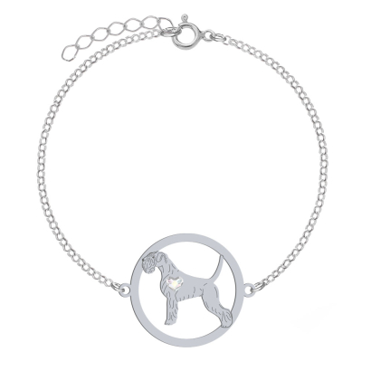 Silver Schnauzer engraved bracelet - MEJK Jewellery