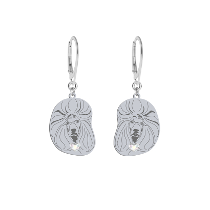 Silver Poodle earrings, FREE ENGRAVING - MEJK Jewellery