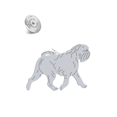 Silver Belgian Griffon pin - MEJK Jewellery